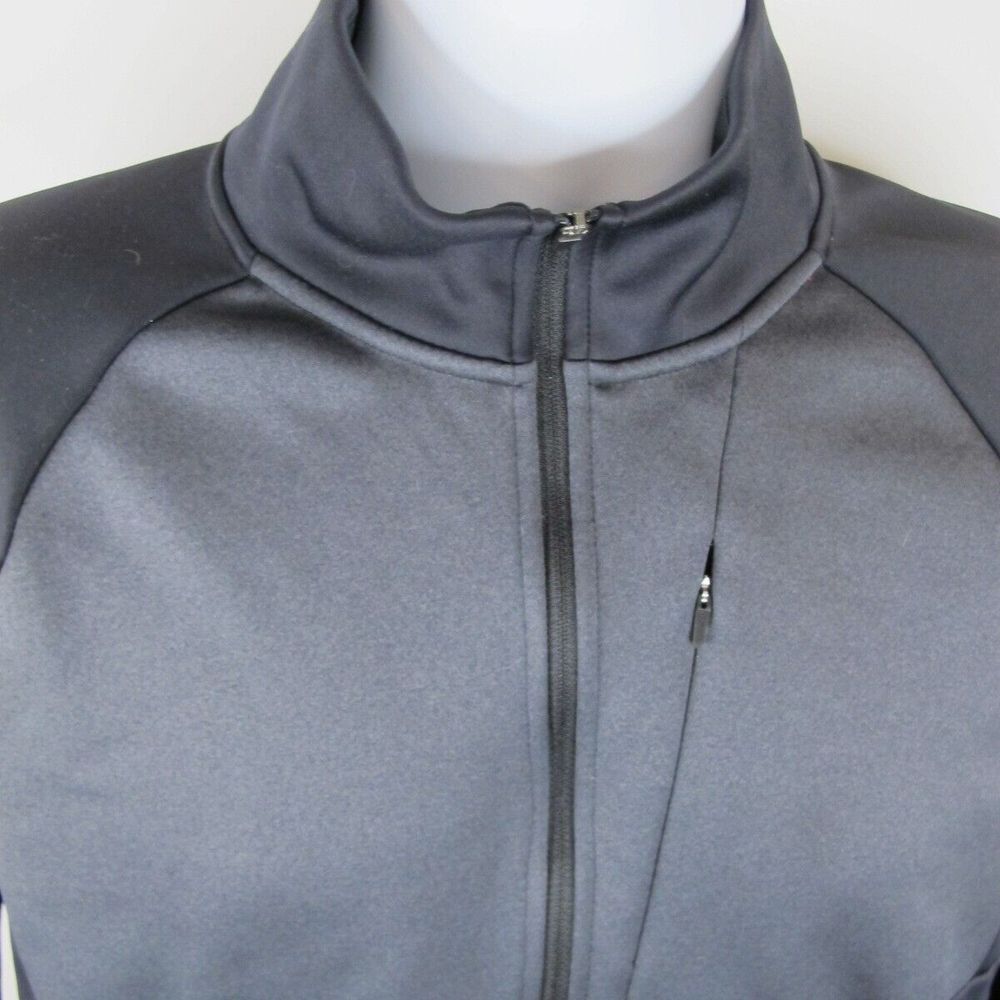 Men's‎ Medium Reebok Black 1/2 Zip Athletic Long Sleeve Shirt / Pullover - Picture 2 of 5